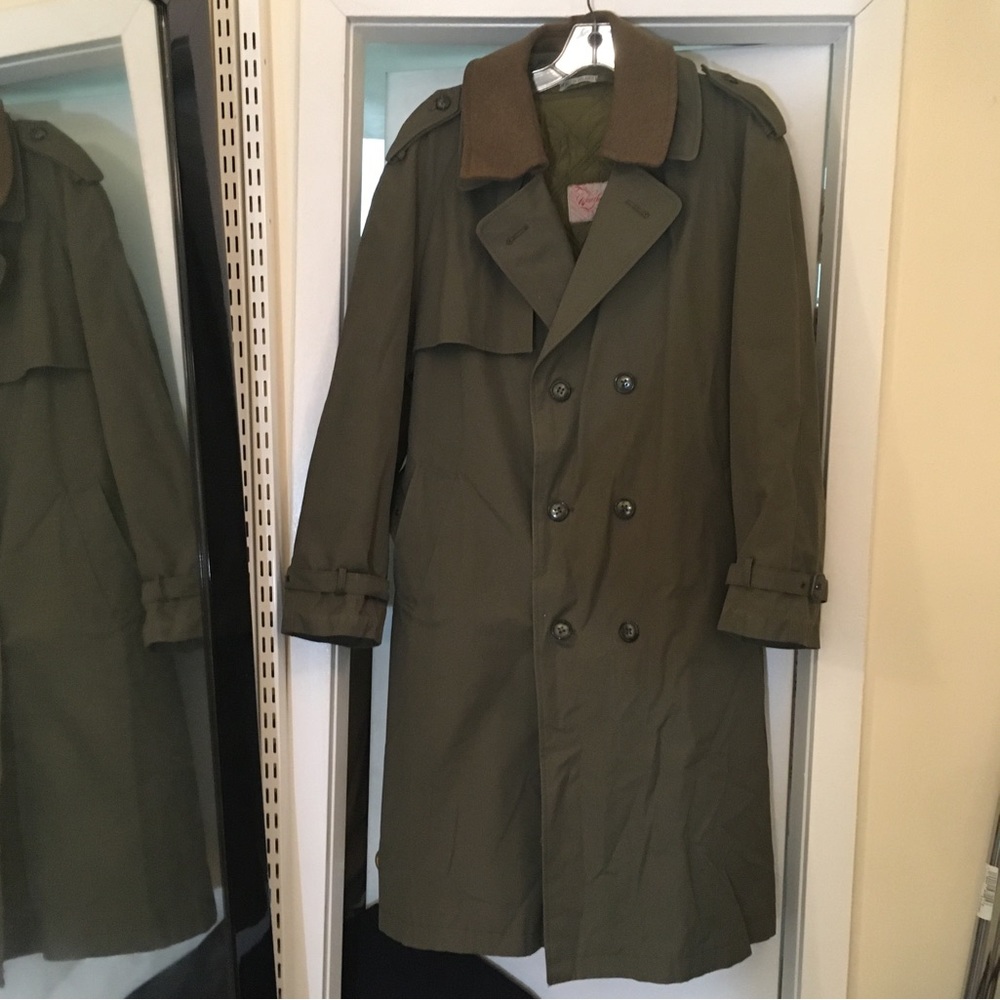 Vintage Weather O Not Olive Green Trench Coat by Orion Stella Ti Guidance - Picture 2 of 15